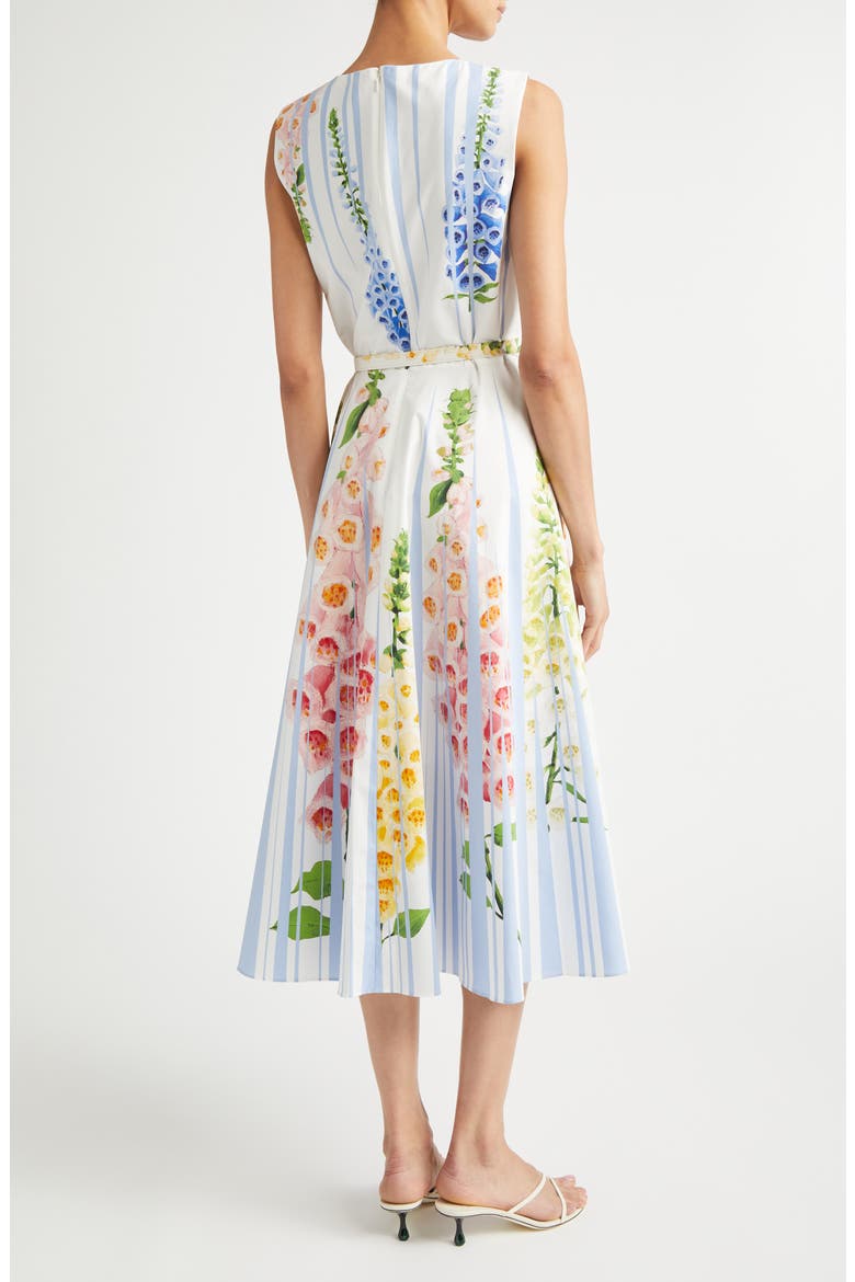 Foxglove Sleeveless Stretch Cotton Dress, Alternate, color, LIGHT BLUE MULT