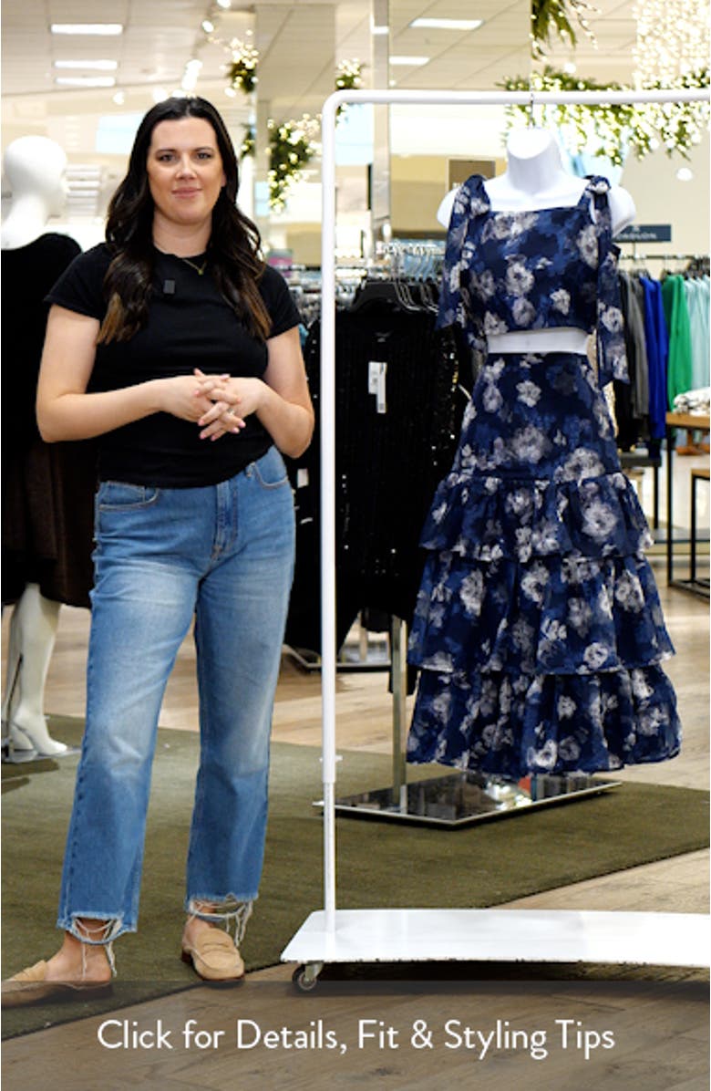 Olivia Floral Crop Top & Skirt Set, sales video thumbnail