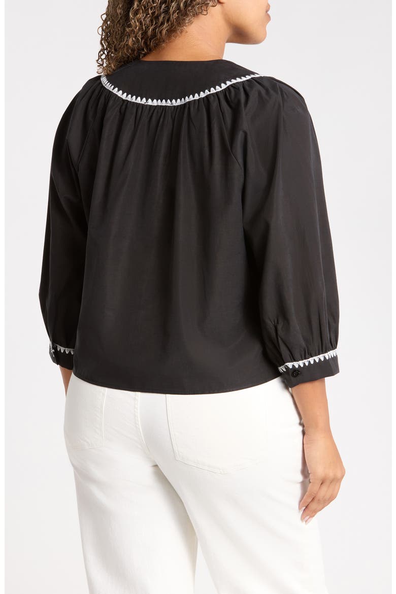 Embroidered Top, Alternate, color, BLACK