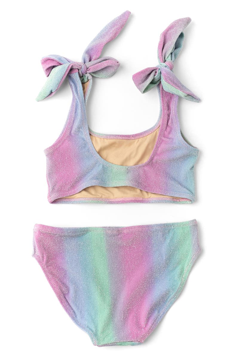 Shade Critters Kids' Ocean Ombré Shimmer Two-Piece UPF 50+ Swimsuit, Alternate, color, Purple Multi