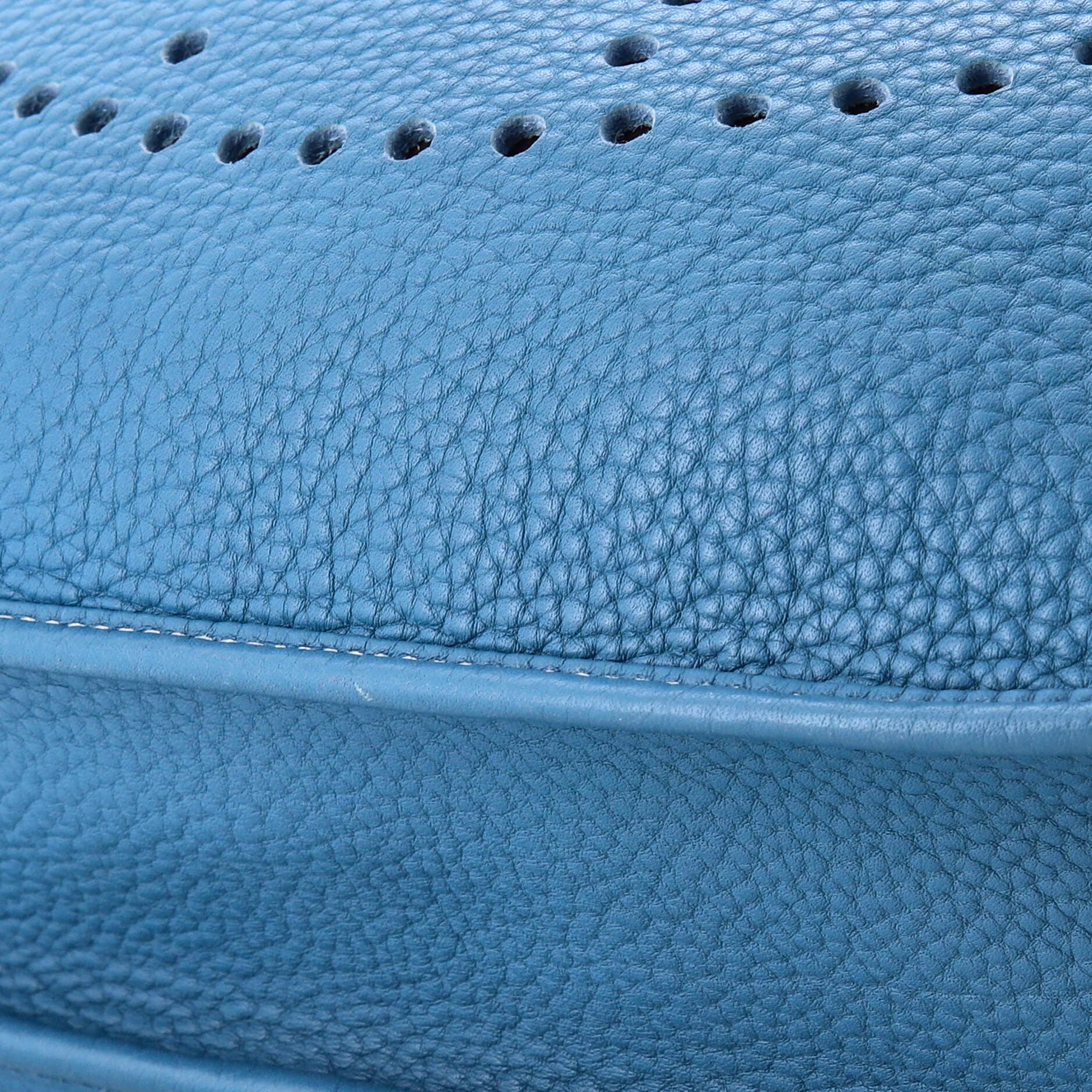 Pre-Owned Hermes Evelyne Bag Gen III Clemence GM, Alternate, color, Bleu Jean