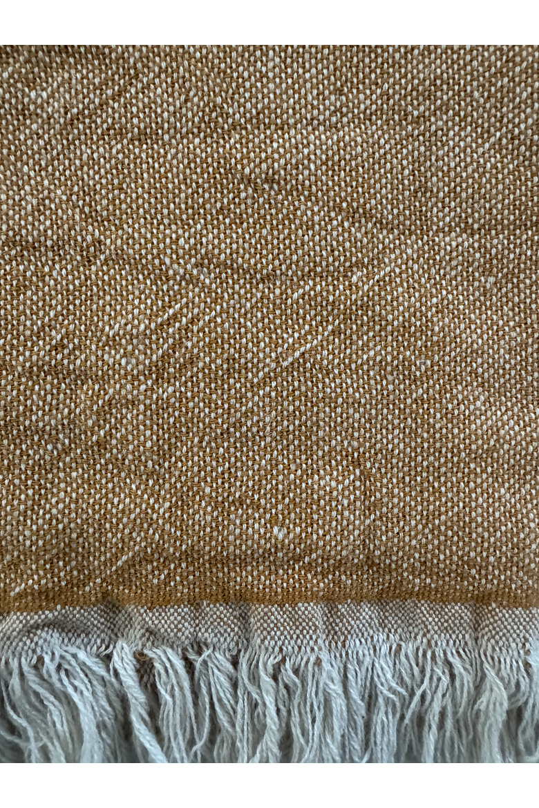 Reversible Linen Fringe Throw, Alternate, color, Rustic Orange