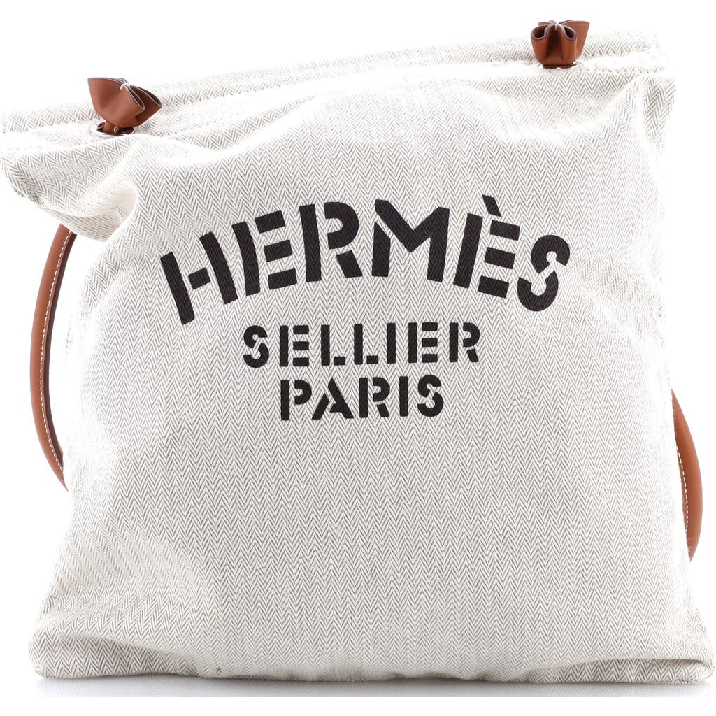 Pre-owned Hermes Hermes Aline Bag Toile Mm In Sand