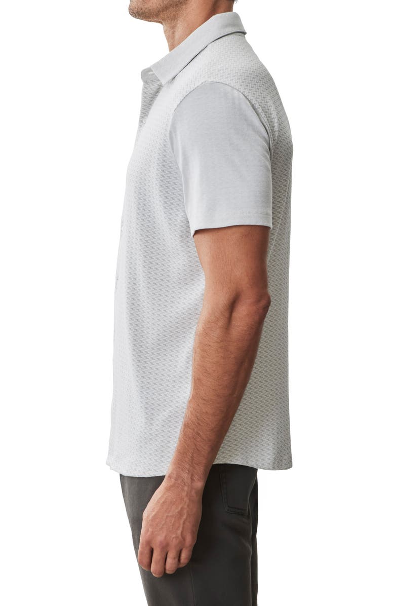 Robert Barakett Booker Short Sleeve Knit Button-Up Shirt, Alternate, color, Shadow Green