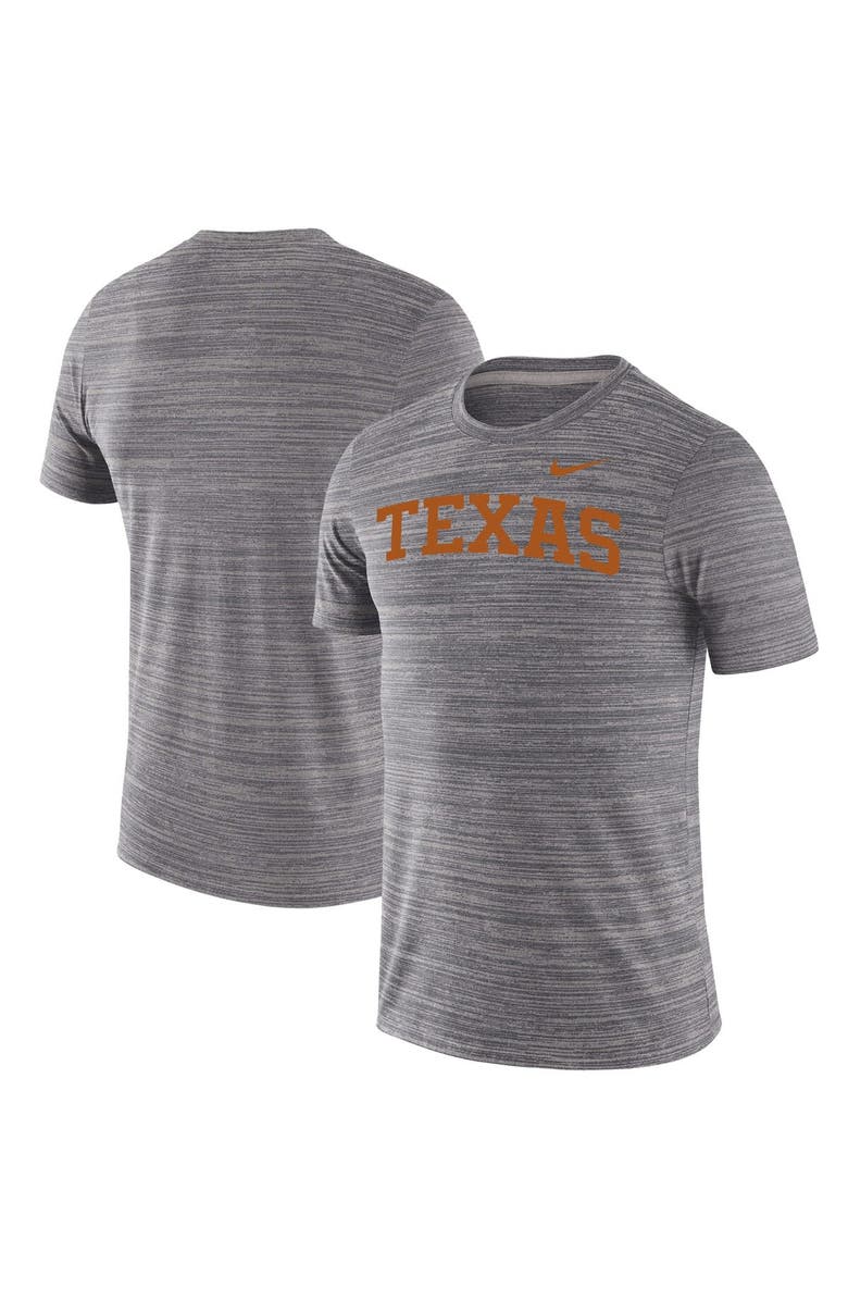 Nike Men's Nike Charcoal Texas Longhorns Big & Tall Velocity Space Dye Performance T-Shirt, Main, color,