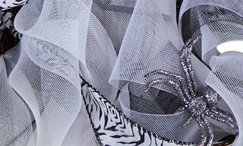 Nearly Natural Halloween Spider Web Wreath In Gray
