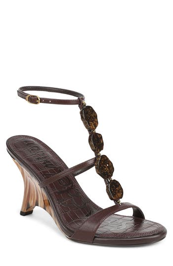 Sam Edelman Massey Ankle Strap Wedge Sandal In Kerala Brown