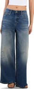 HINT OF BLU Worn Wide Leg Jeans