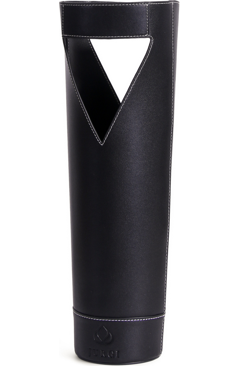 JURGI Wine and Champagne Carrier in Leather, Alternate, color, Black