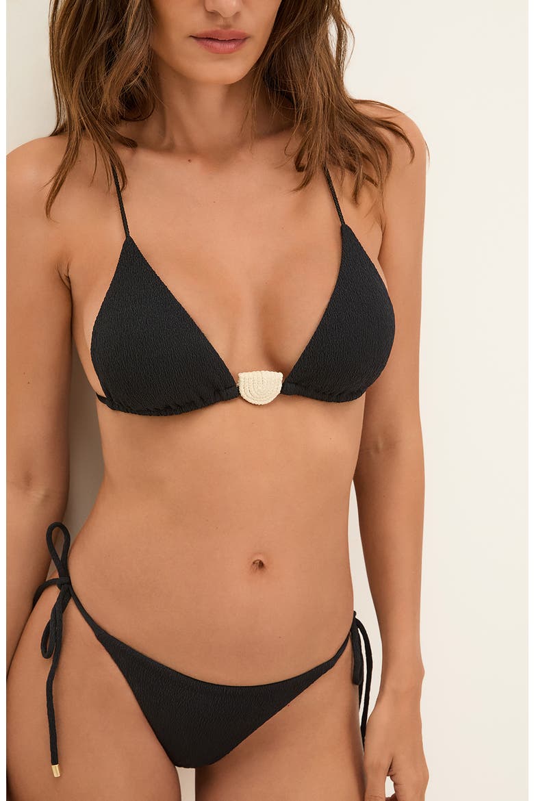 Firenze Side Tie Bikini Bottoms, Alternate, color, BLACK