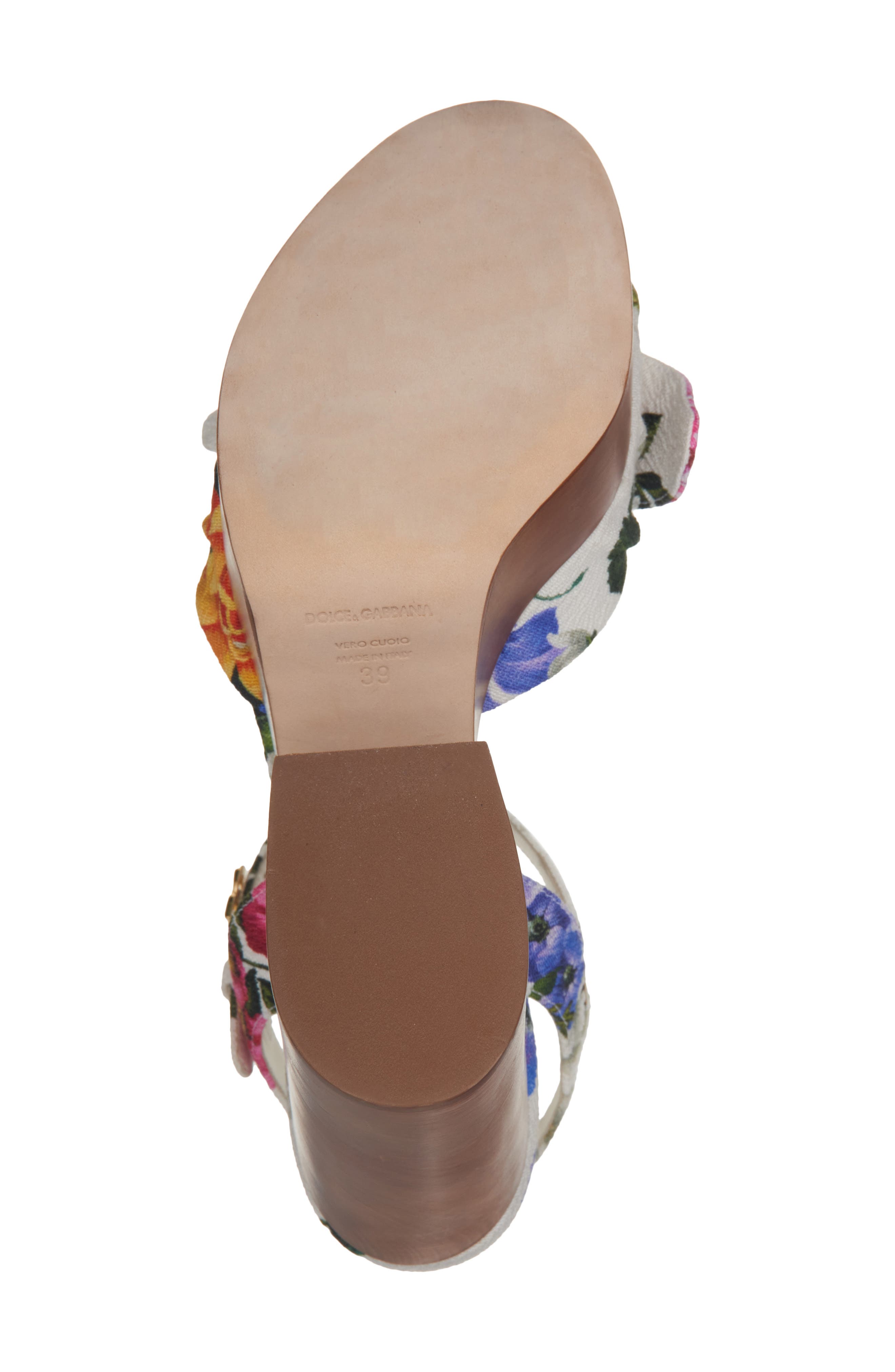 Dolce&Gabbana Gardenia Print Platform Sandal, Alternate, color, Mix Fiori Cretonne