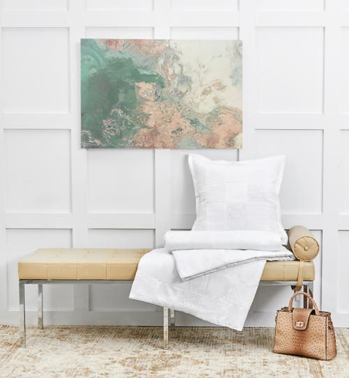 Elisabeth York Pia Decorative Throw Pillow In White