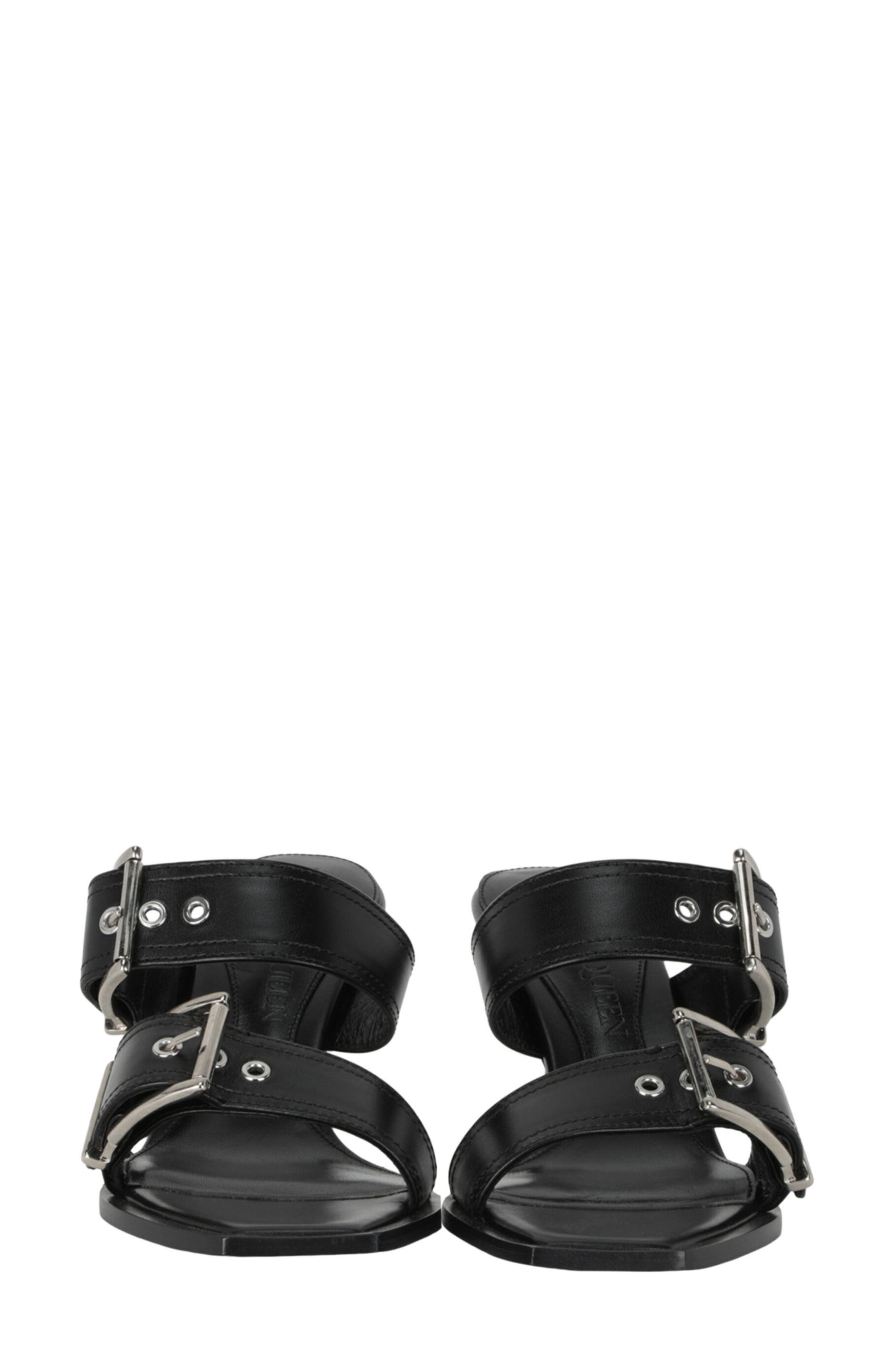 McQueen Punk Double Buckle Sandal, Alternate, color, 
