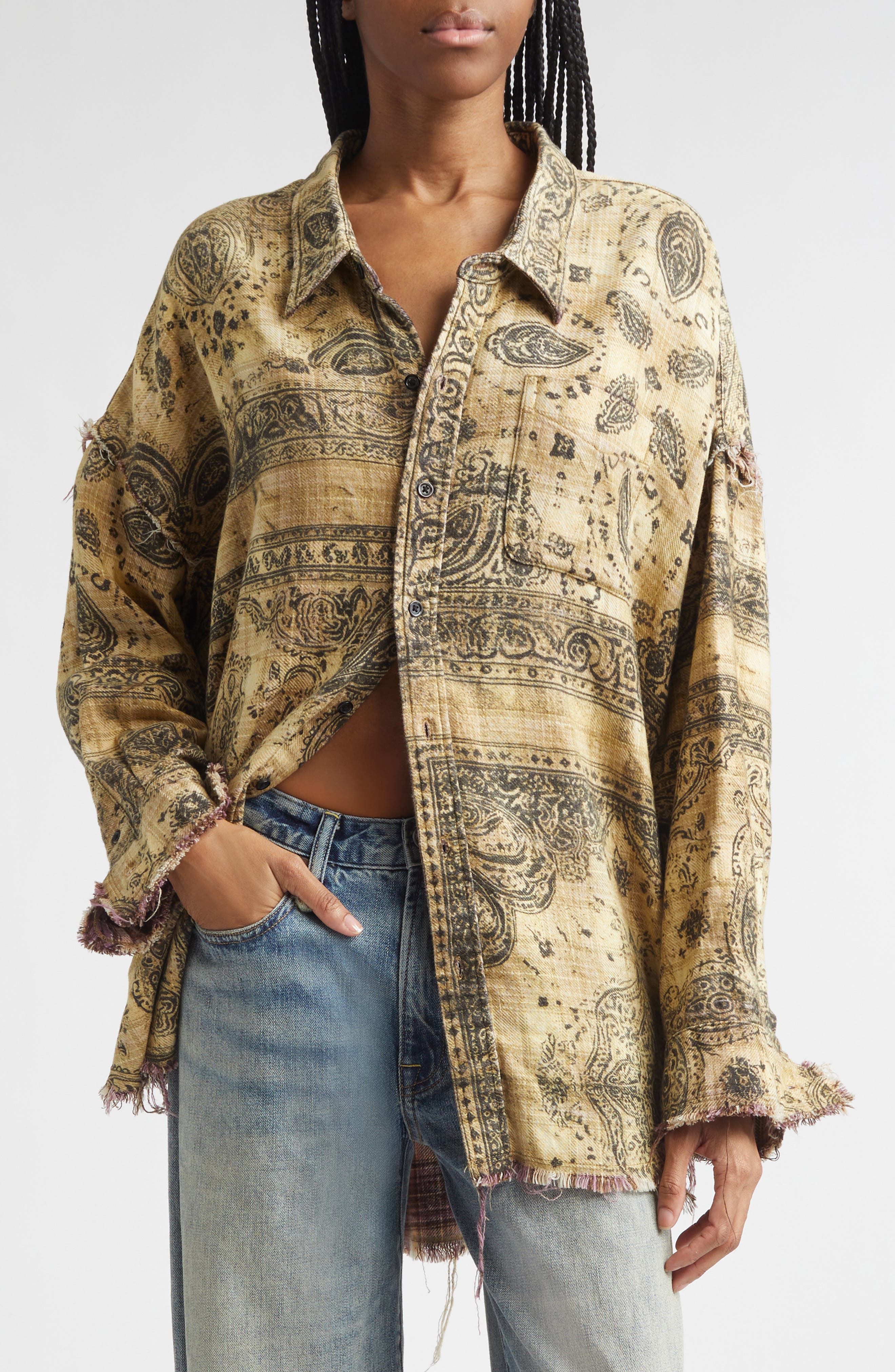 selected KHAKI BANDANA BLACK OVERPRINT