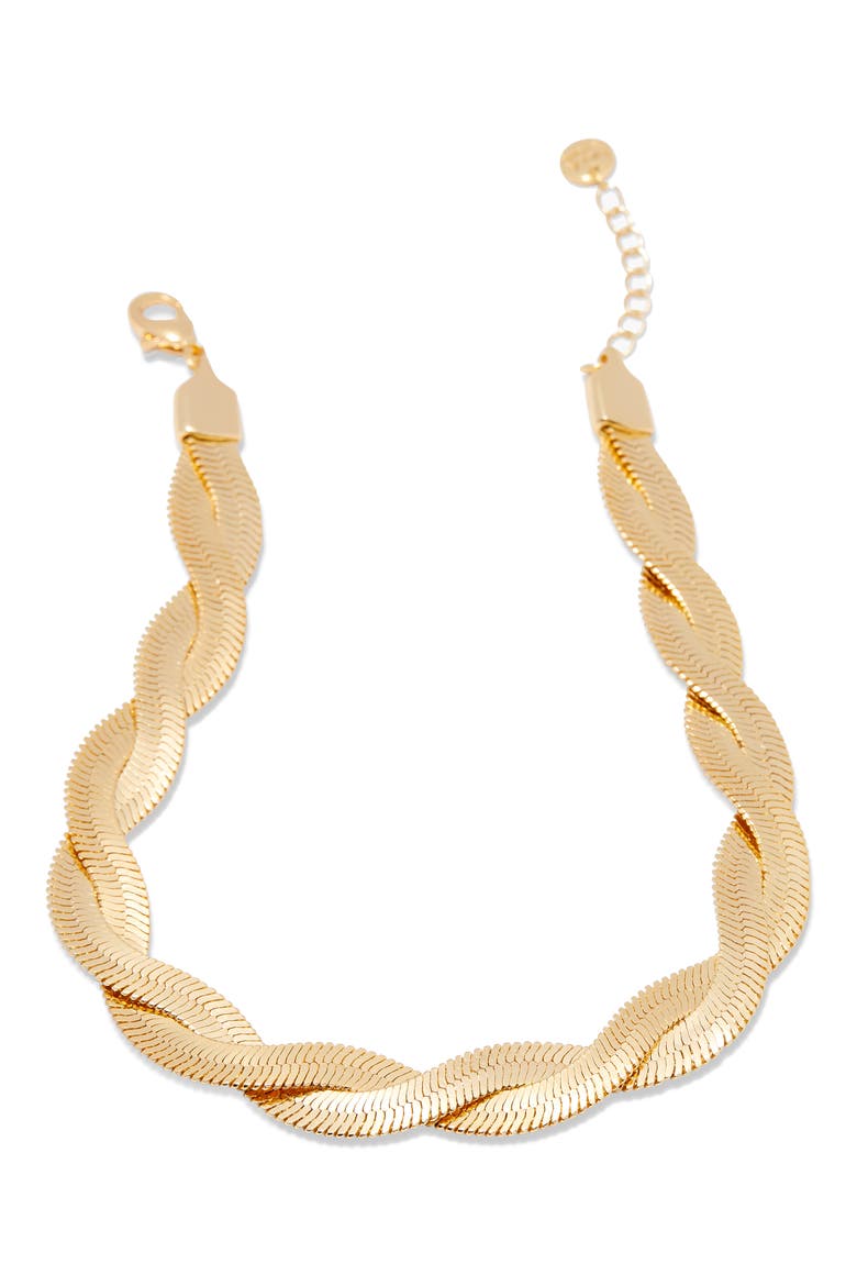 Haven Snake Chain Anklet, Alternate, color, GOLD