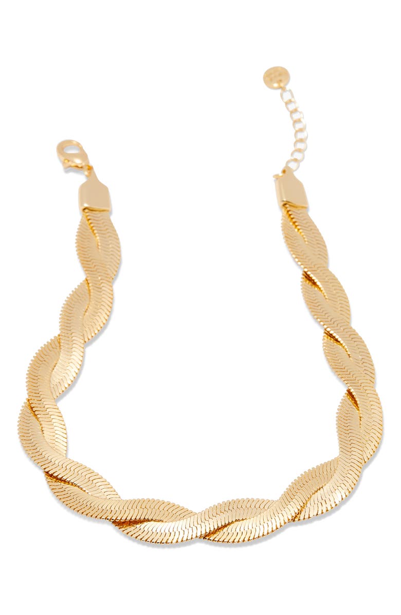 Brook and York Haven Snake Chain Anklet, Alternate, color, Gold