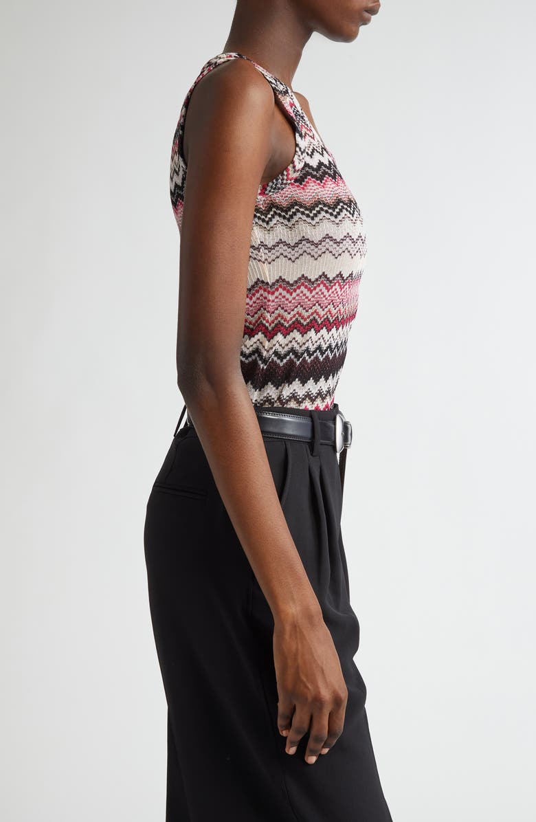 Missoni Chevron Stripe Knit Tank, Alternate, color, Pink/ Beige Multi