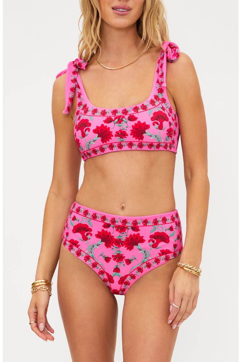 Avalon Floral Bikini Top, Alternate, color, REDWOOD FLORAL