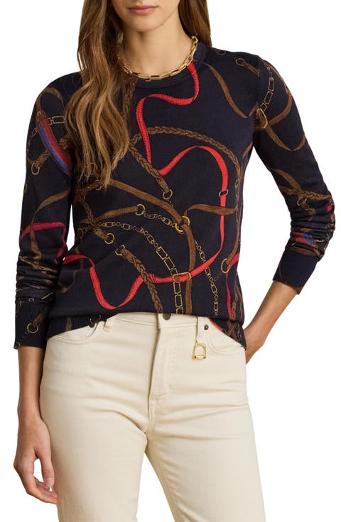 Tack Print Crewneck Sweater