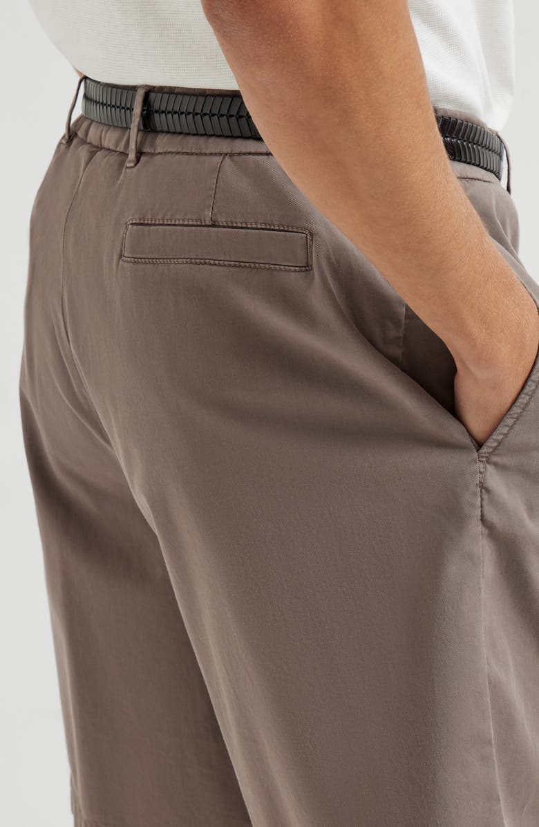 Brunello Cucinelli Garment-dyed Bermuda shorts, Alternate, color, Hazelnut