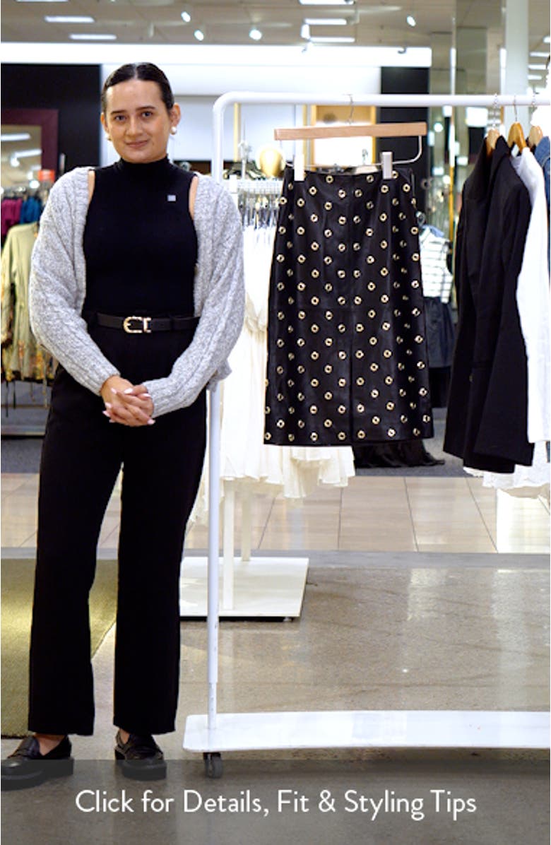 Anderson Rivet Detail Leather Skirt, sales video thumbnail