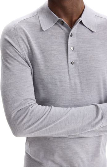 Theory Regal Long Sleeve Wool Blend Polo | Nordstrom Theory Regal Long Sleeve Wool Blend Polo | Nordstrom