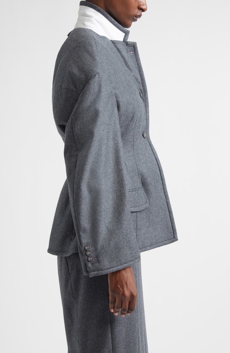 Thom Browne Nipped Waist Coat, Alternate, color, Dark Grey