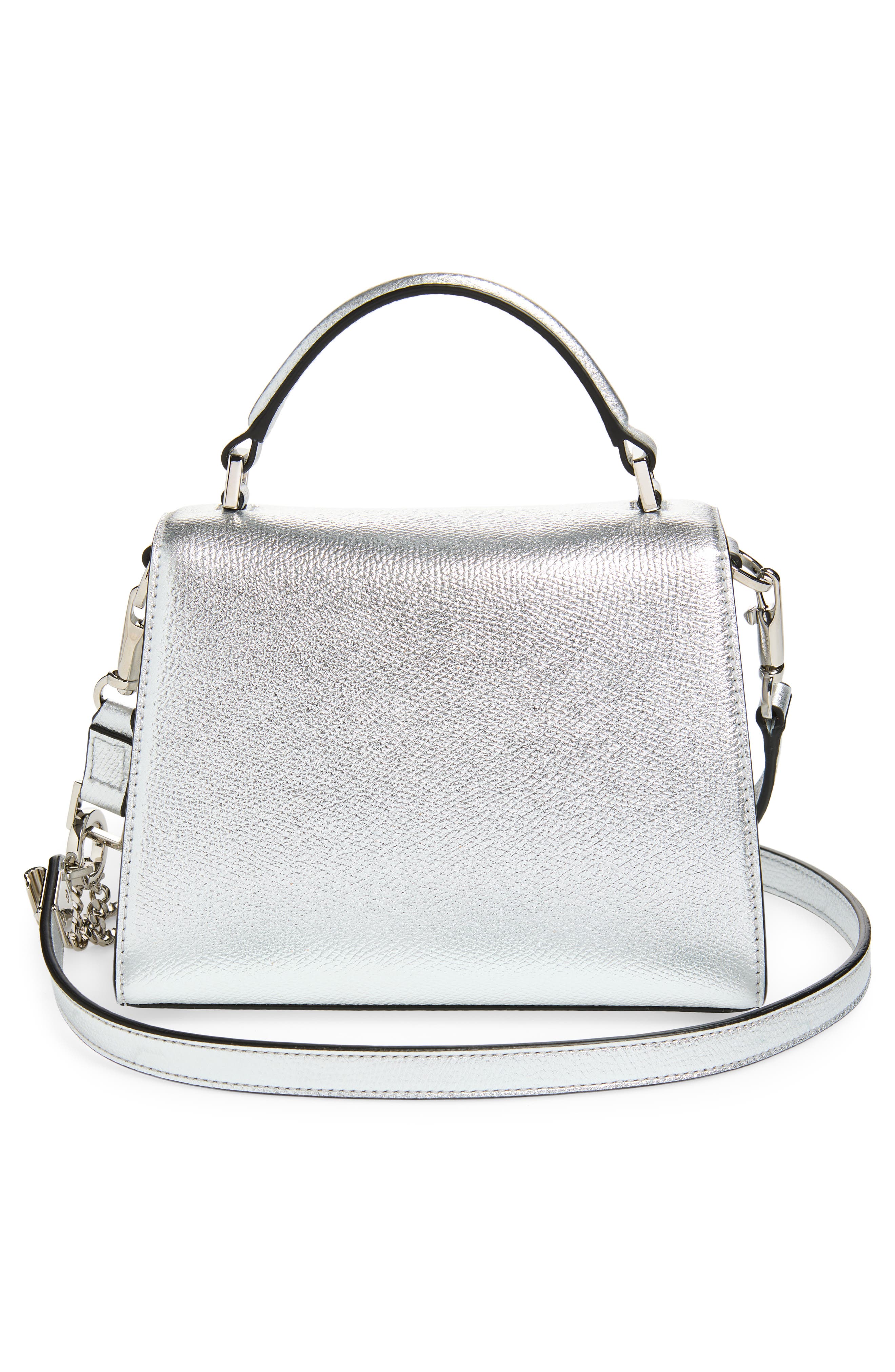 Valentino Garavani Mini Vsling Top Handle Bag, Alternate, color, Silver Lilac