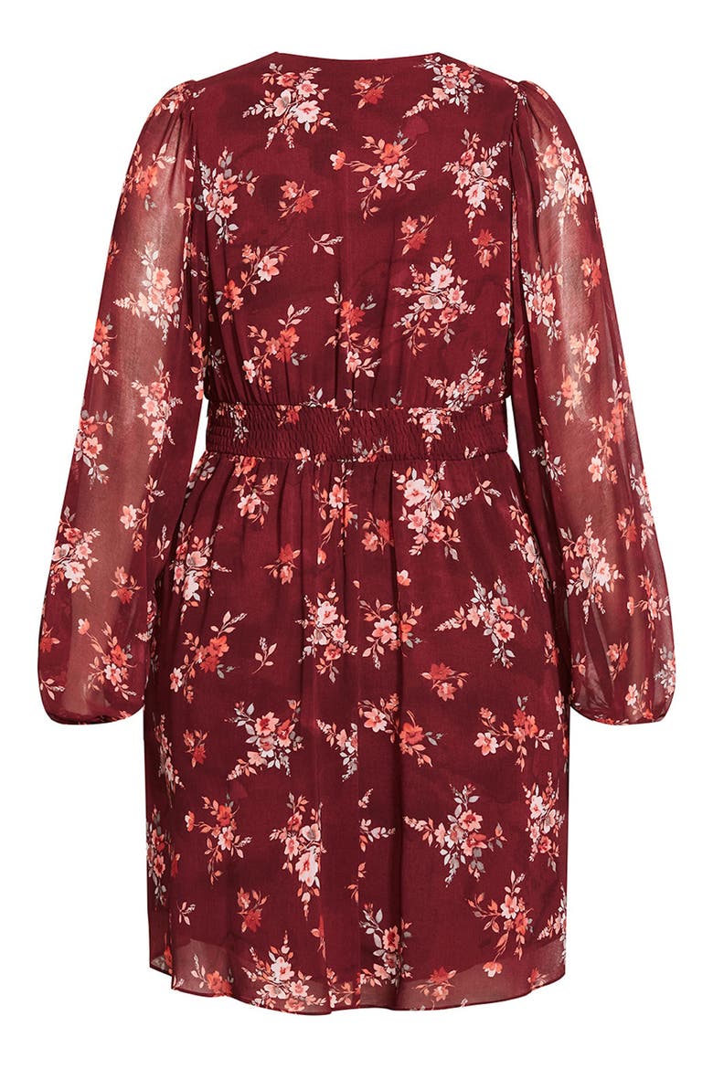 Mariella Long Sleeve Faux Wrap Dress, Alternate, color, RED PRINT