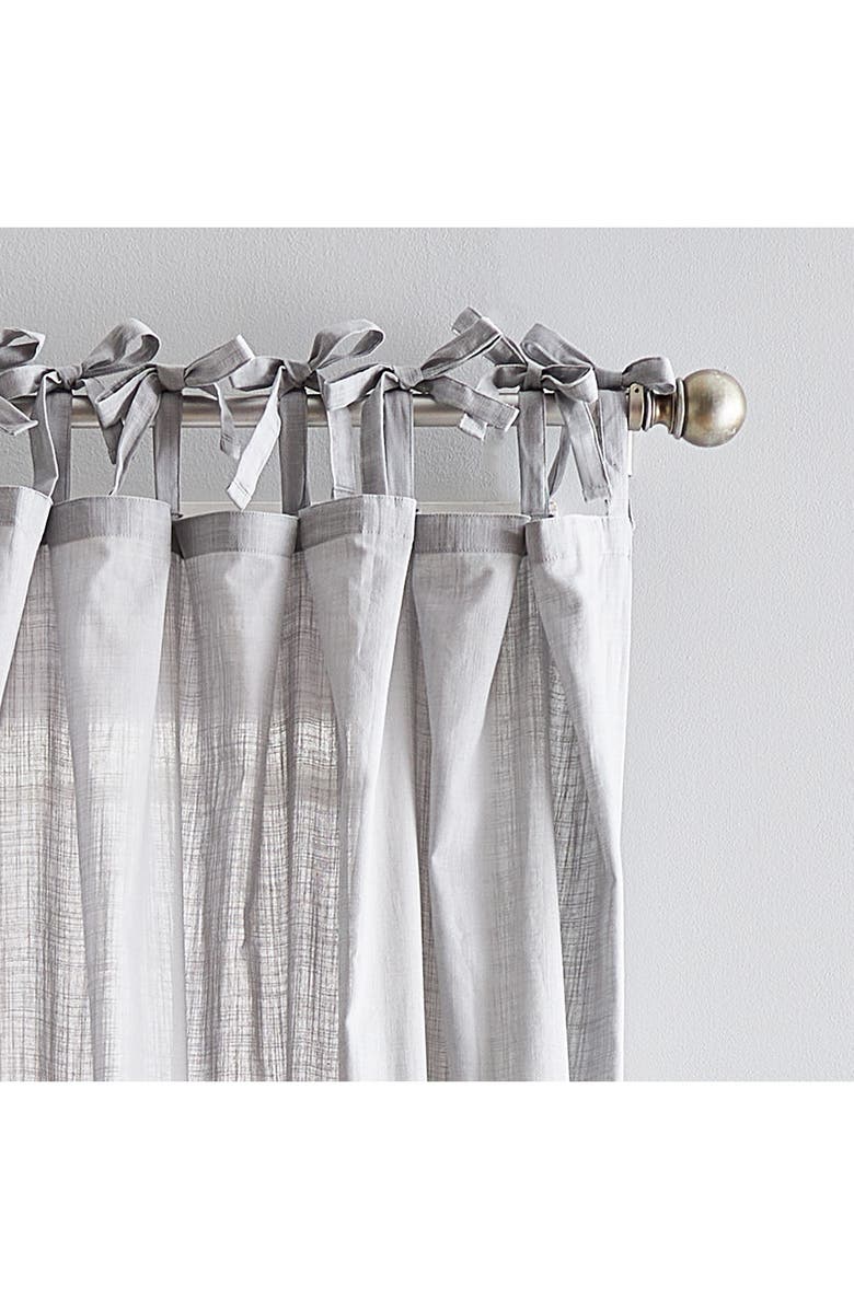 Peri Home Set of 2 Sheer Cotton Window Panels, Alternate, color, Silver