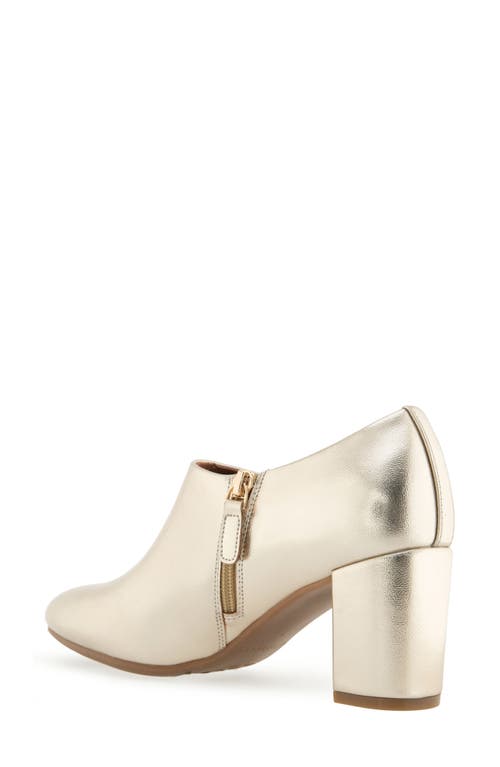 Aerosoles Bree Block Heel Bootie In Gold