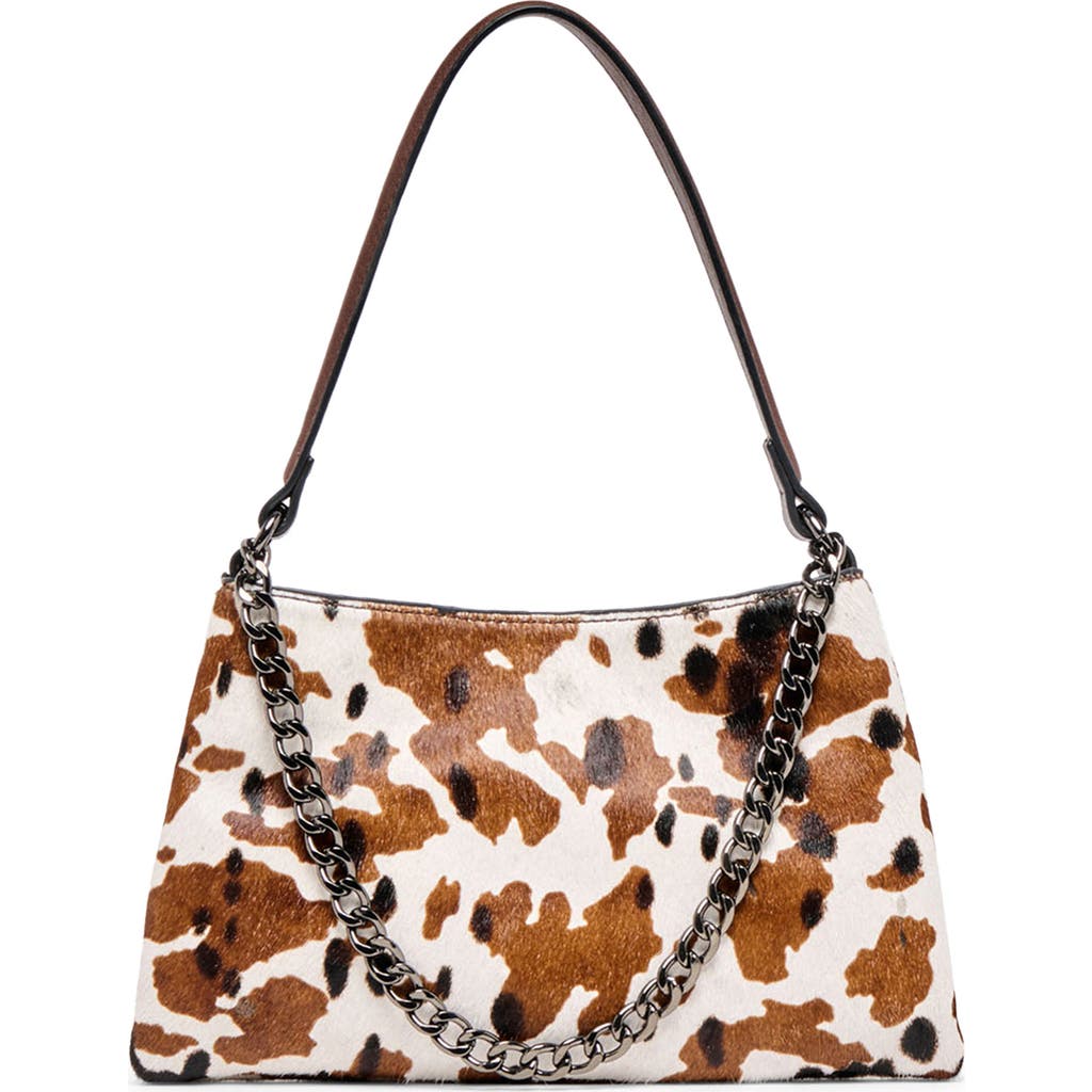 Dolce Vita Jagger Animal Print Genuine Calf Hair Shoulder Bag In Brown