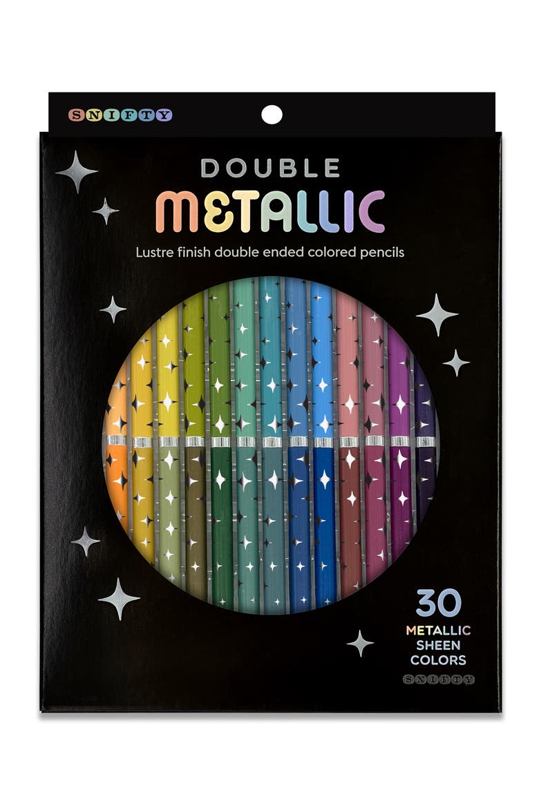 15-Pack Double Ended Metallic Colored Pencils, Main, color, MULTI