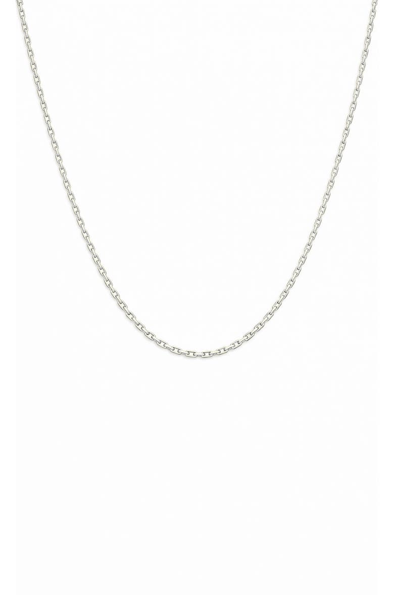 Argento Vivo Sterling Silver Dainty Mariner Chain Necklace, Main, color, Silver