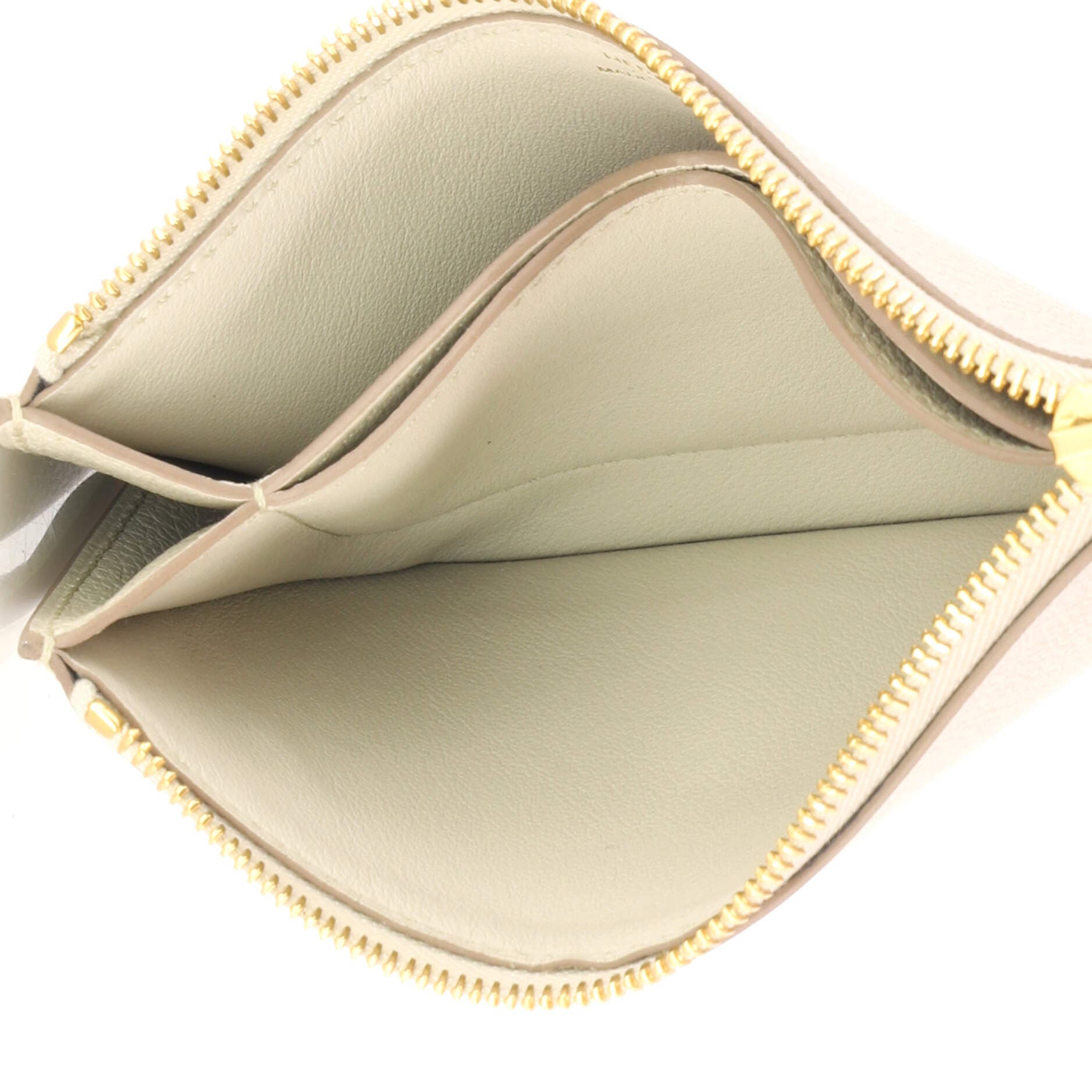 Zipengo Chaine d'Ancre Zip Card Holder Leather, Alternate, color, White