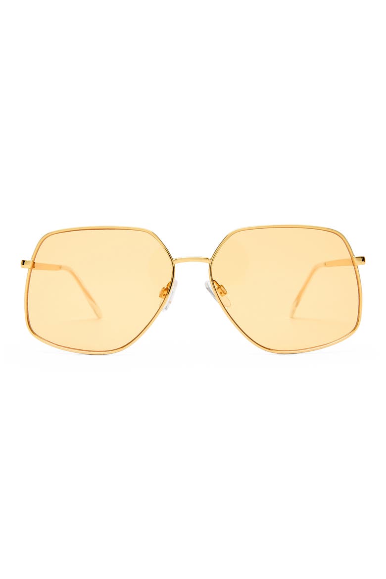 Altair 61mm Aviator Sunglasses, Main, color, GOLD / CLEAR / AMBER TINT