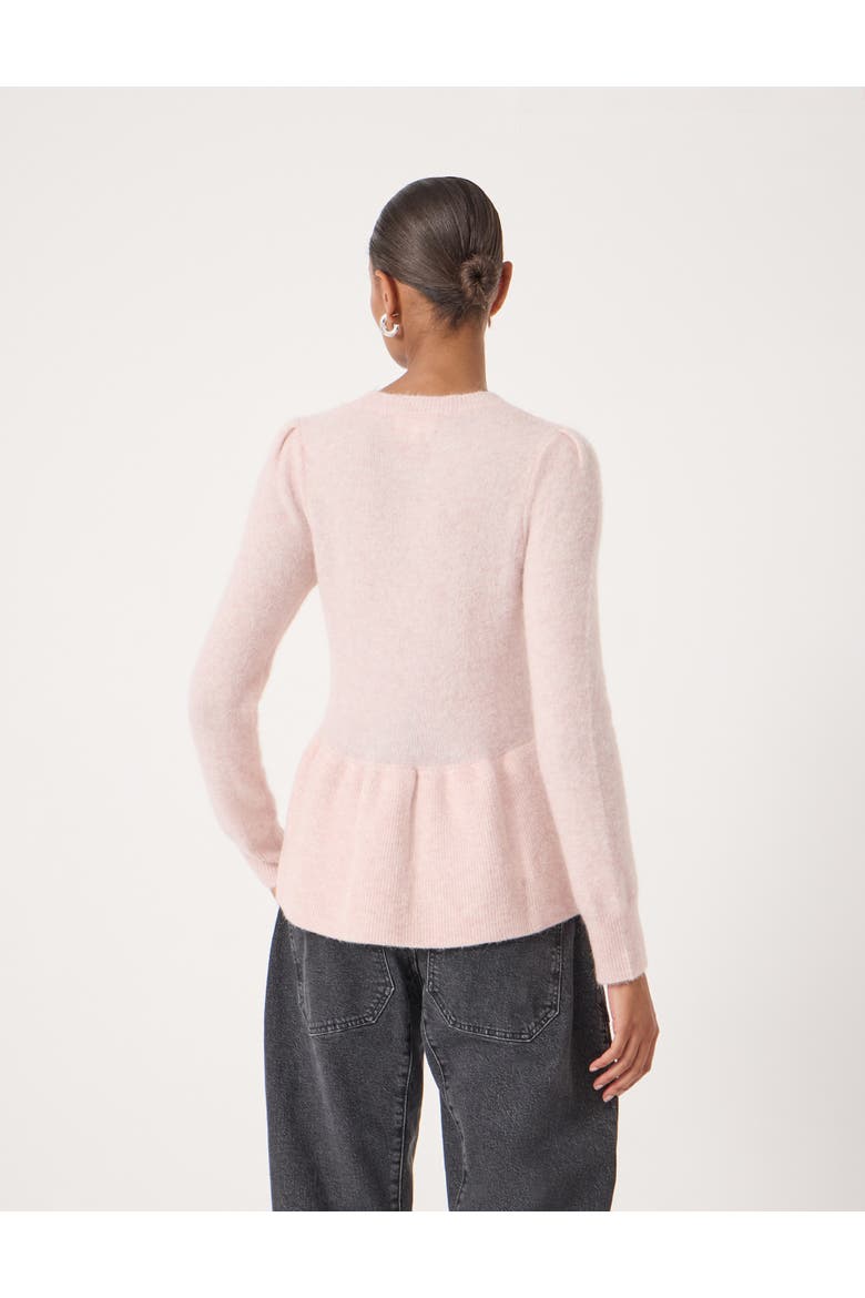 Wool Blend Peplum Top, Alternate, color, Soft Pink