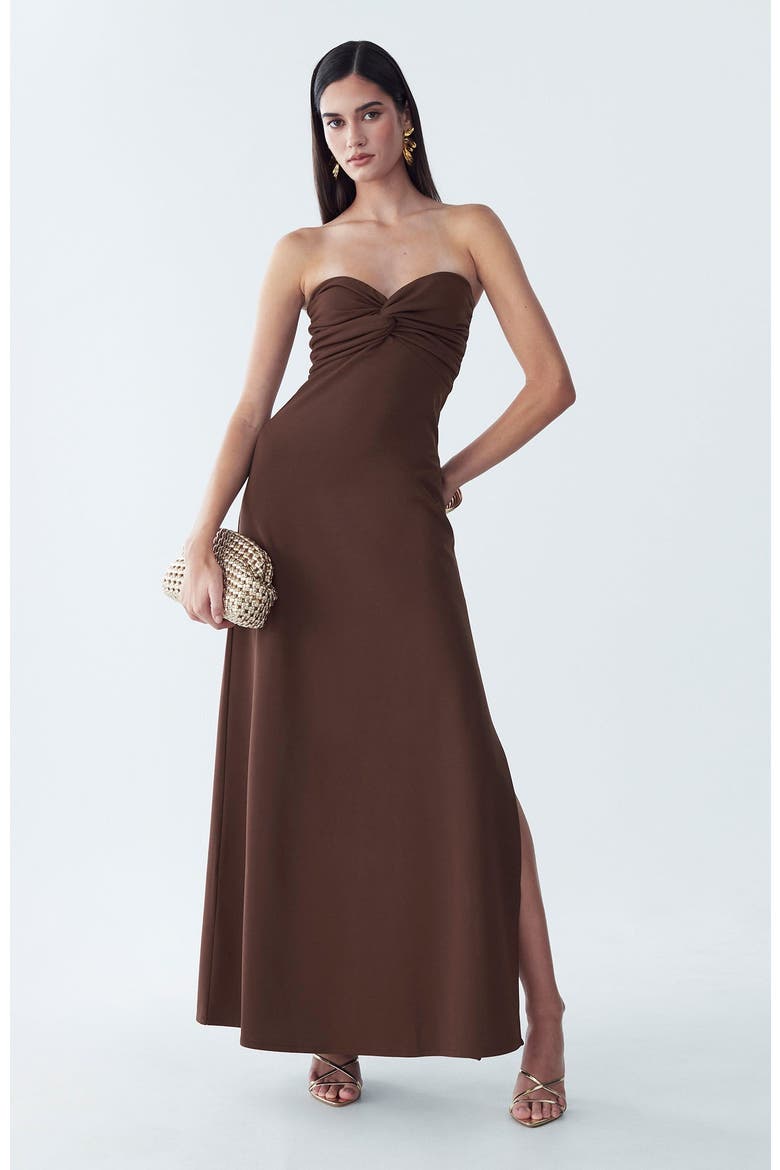 Chase Maxi Dress, Alternate, color, Chocolate