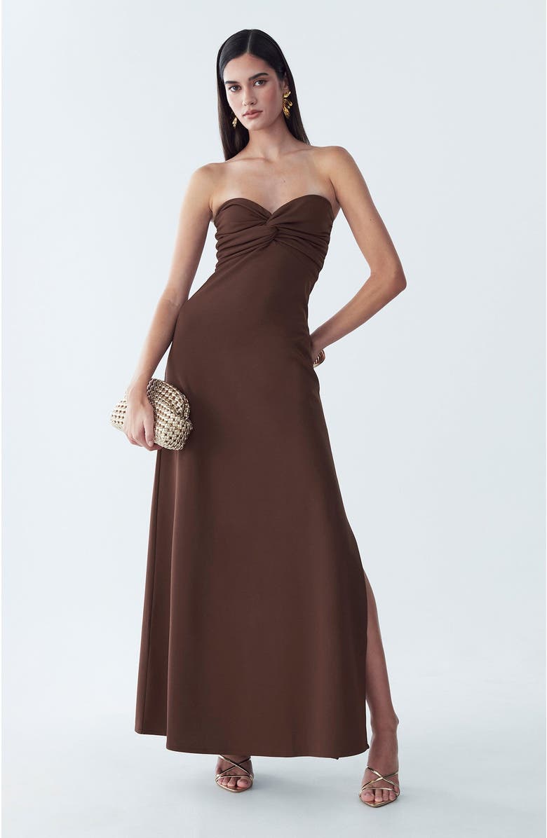 BWLDR Chase Maxi Dress, Alternate, color, Chocolate