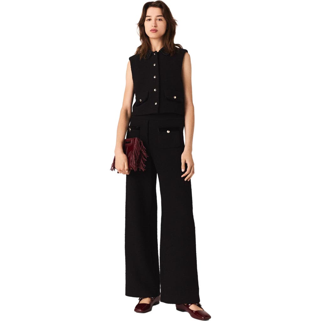 Maje Tweed Trousers In Multi