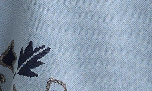 Scotch & Soda Relaxed Jacquard Pullover In Blue