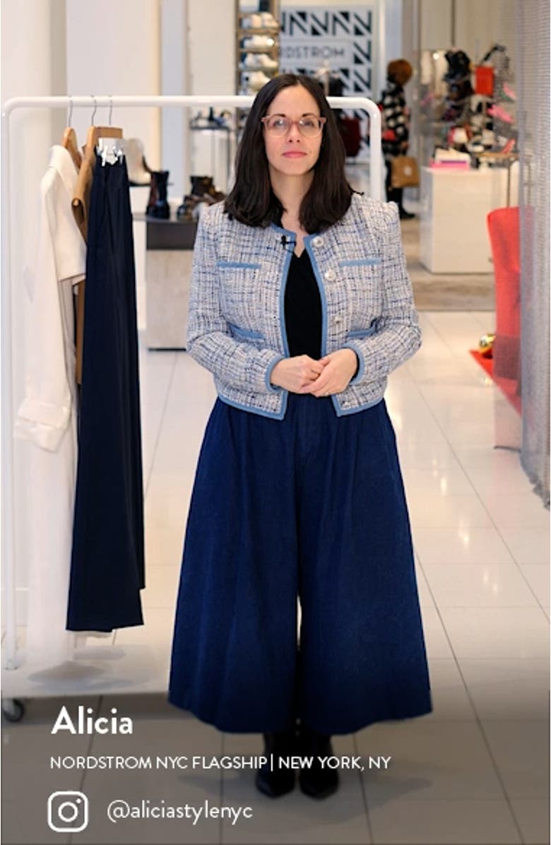 Darla Metallic Cotton Blend Tweed Jacket, sales video thumbnail