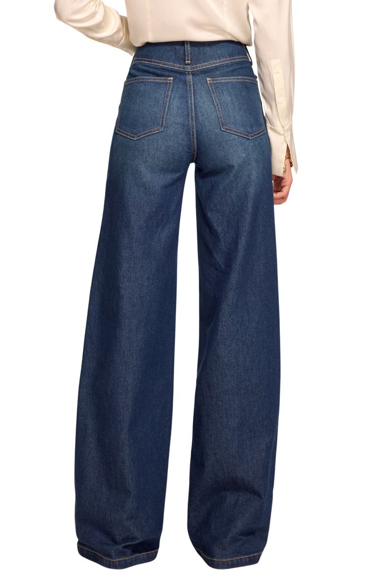 Ciara High Waist Bootcut Jeans, Alternate, color, DARK FADE
