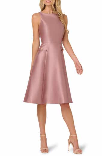 Adrianna Papell Sleeveless Mikado Fit & Flare Midi Dress