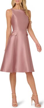 Adrianna Papell Sleeveless Mikado Fit & Flare Midi Dress