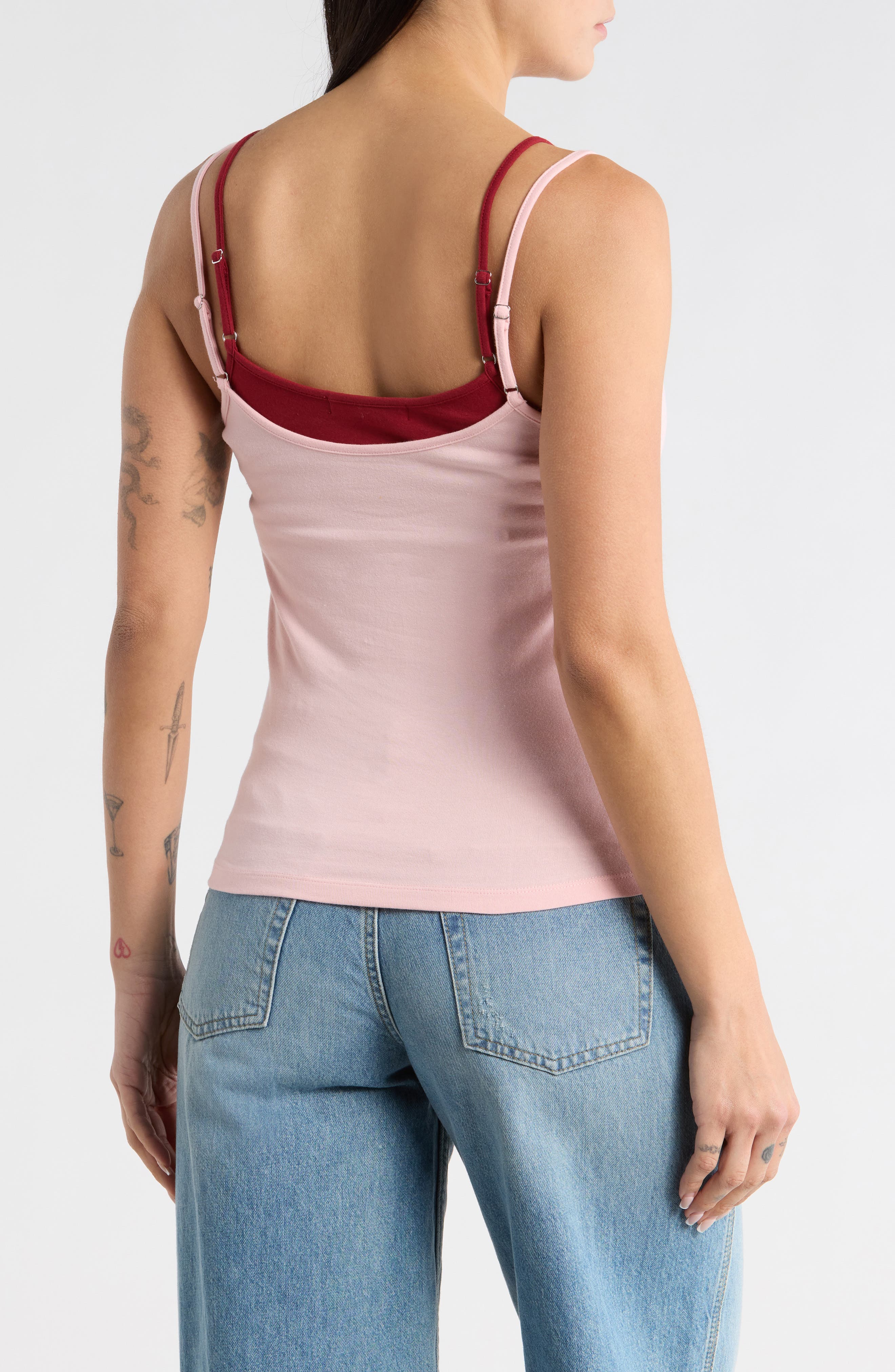 Strawberry Embroidered Layered Tank - image 2