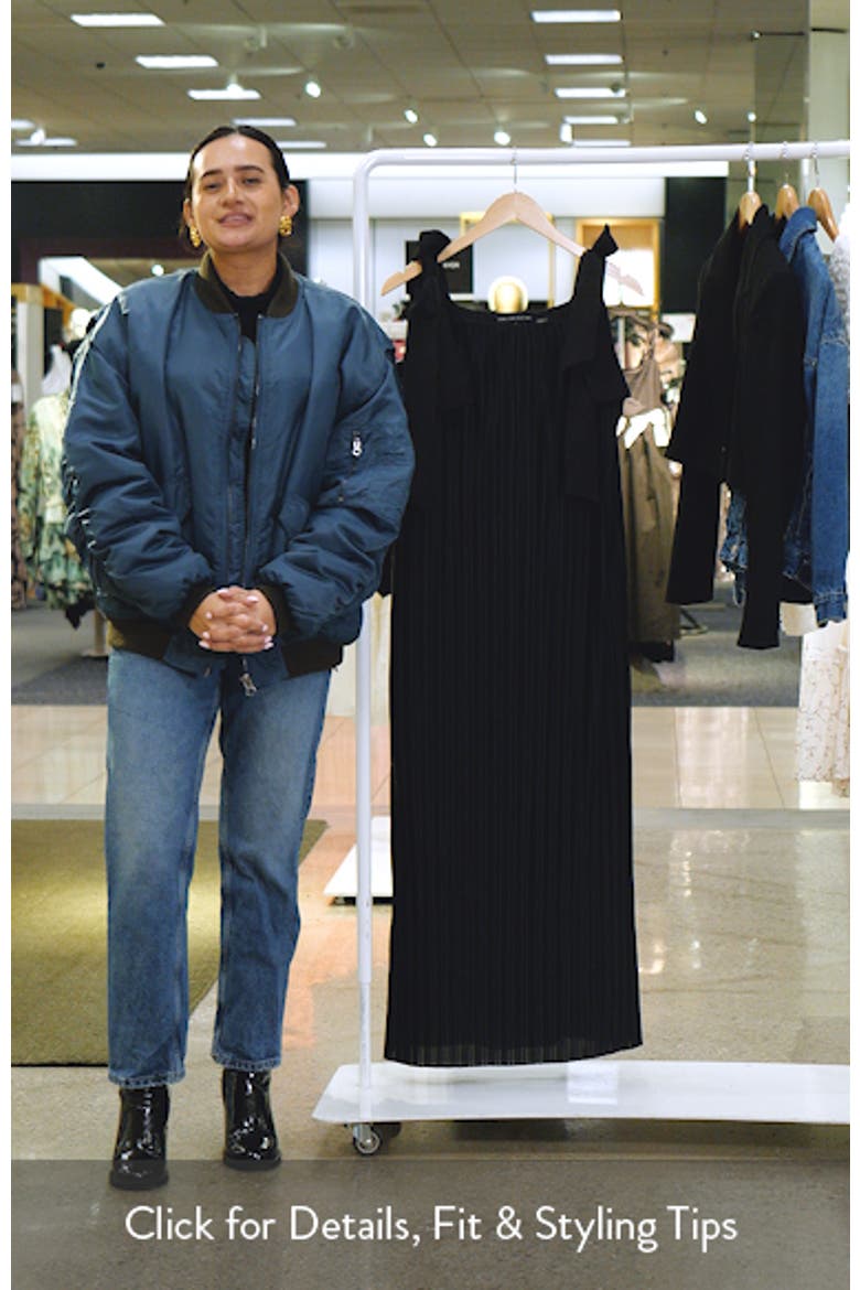 Bow Detail Pleated Maxi Dress video
