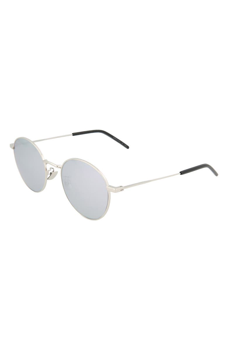 Saint Laurent 52mm Round Sunglasses, Alternate, color,
