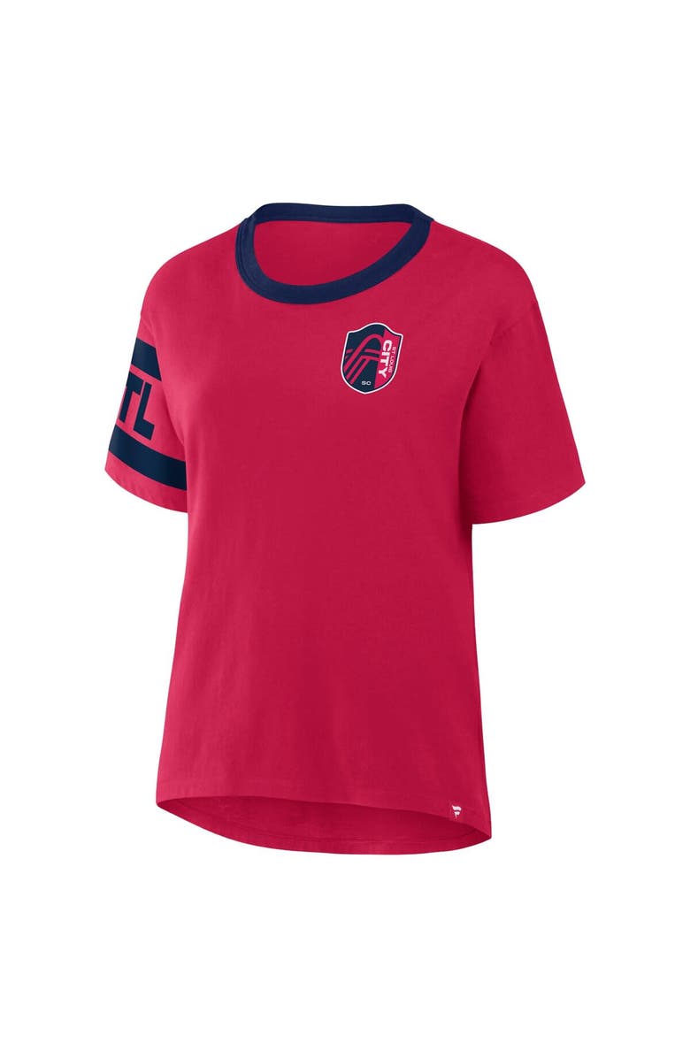FANATICS Women's Fanatics Red St. Louis City SC Defender Pairing Legacy T-Shirt, Alternate, color,