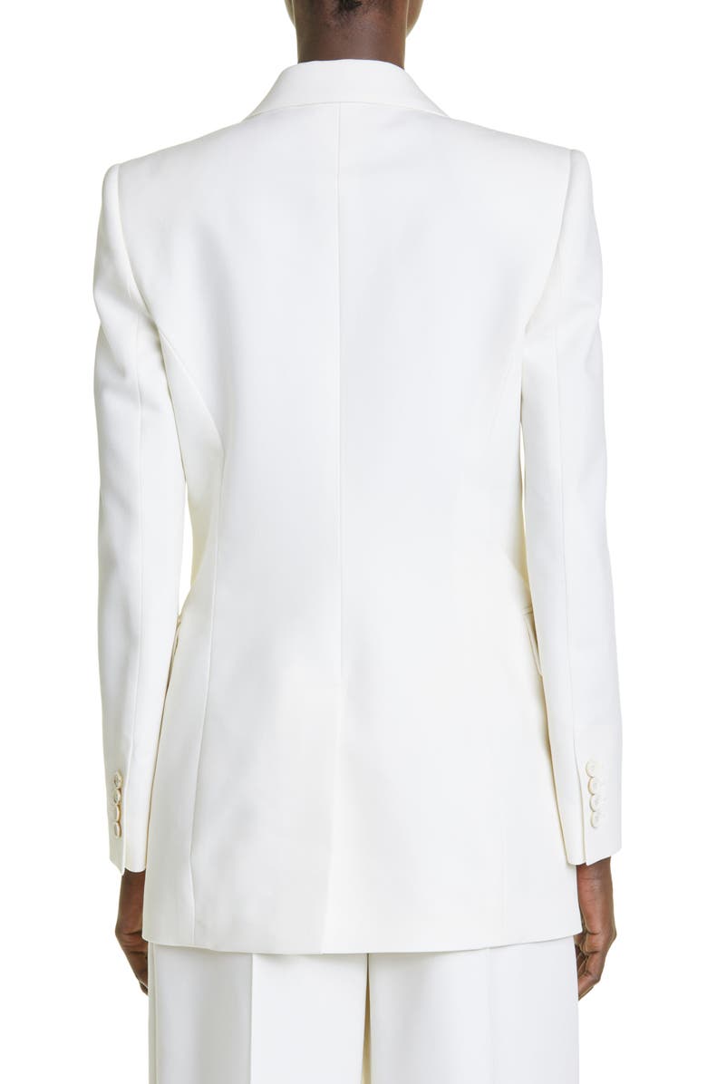 McQueen Crystal Embroidered Wool Blazer, Alternate, color, 